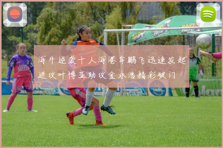 海牛逆袭十人海港牟鹏飞迅速发起进攻叶博亚助攻金永浩精彩破门